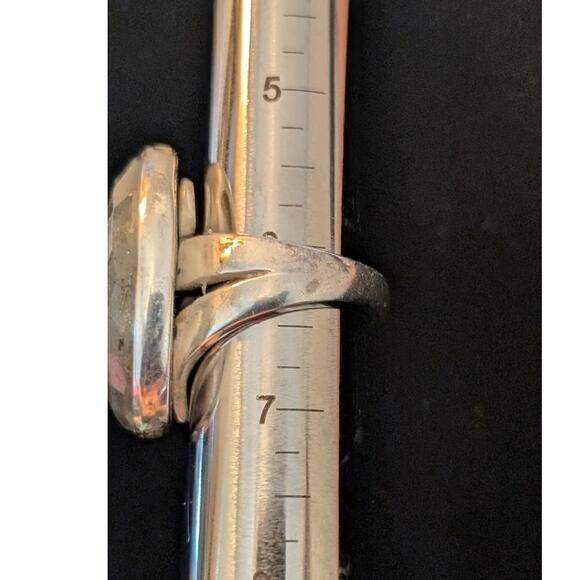 Stella & Dot Retired Odyssey Faceted Labradorite Sterling Adjustable Ring - Picture 8 of 8